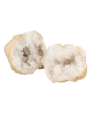 Edelstein Bergkristall Geode Paar (7-10 cm)