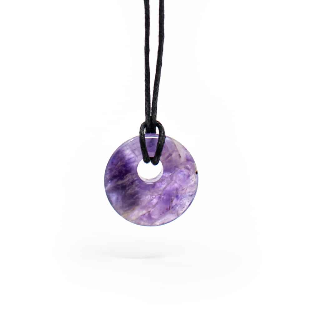 Edelstein-Donut Amethyst in Schachtel