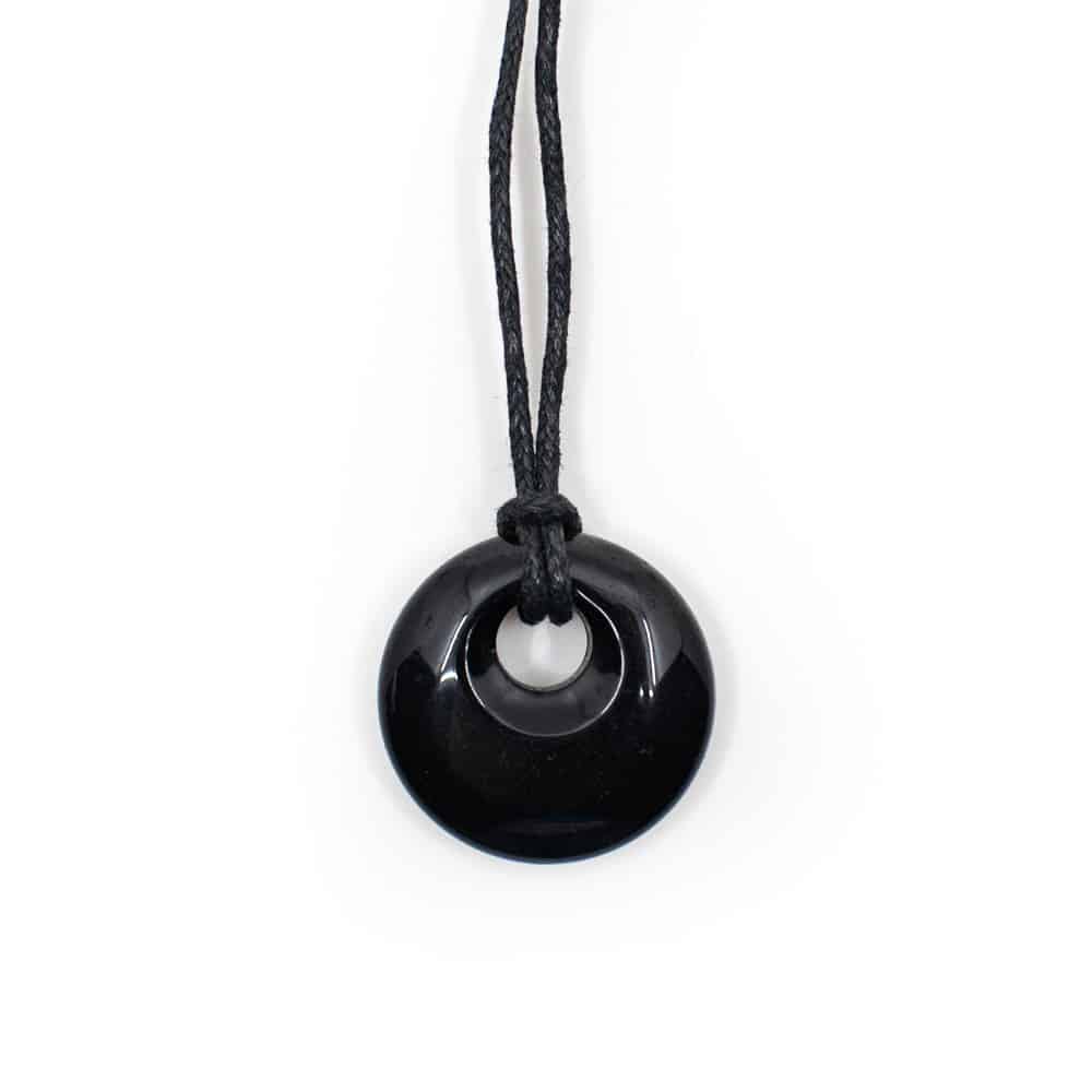 Edelstein-Donut Black Onyx in Schachtel