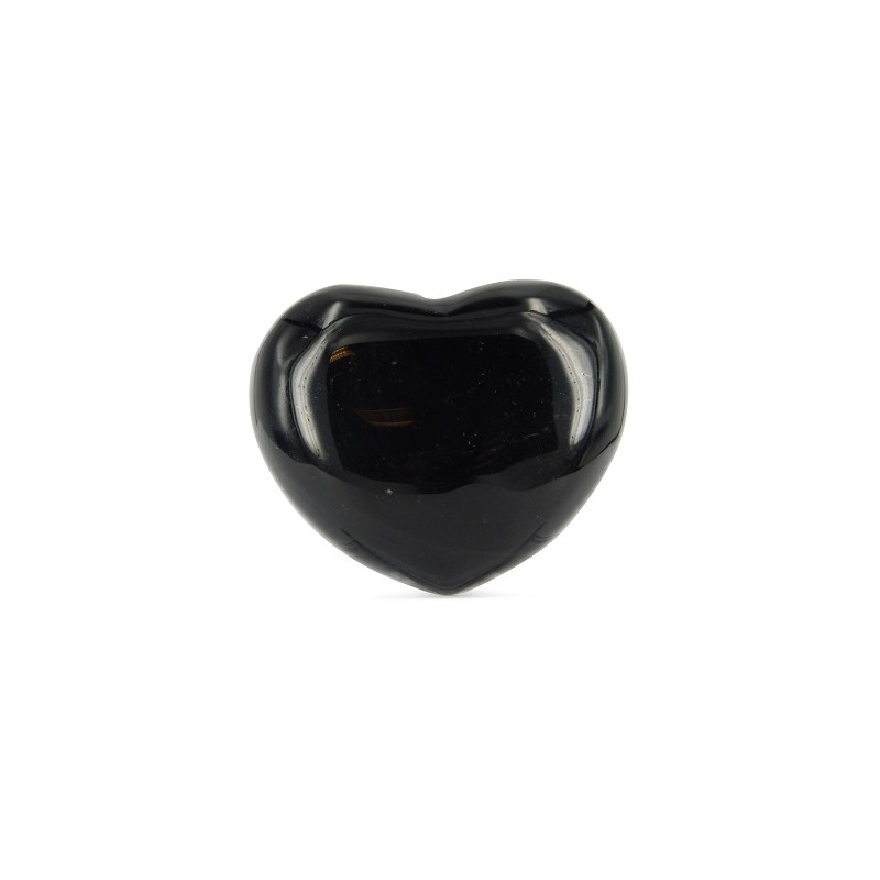 Edelstein Herz Obsidian schwarz (45 mm)