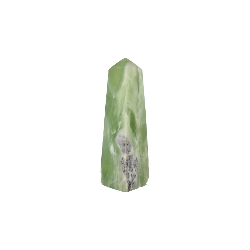 Edelstein in Form eines Obelisk Serpentin Jade (Modell 1)