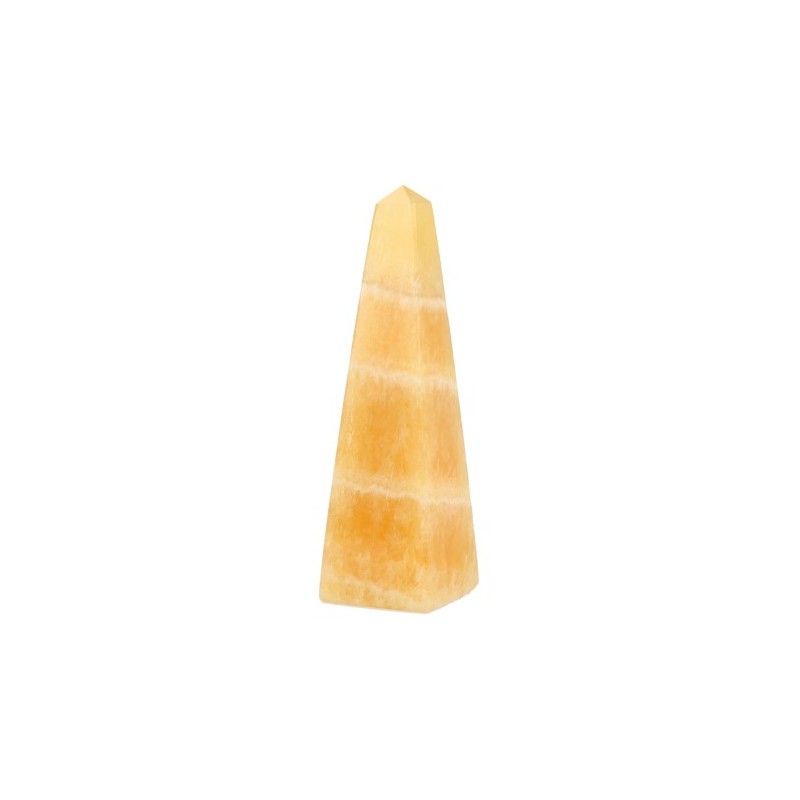 Edelstein in Obeliskenform Calcit gelb (65 mm)