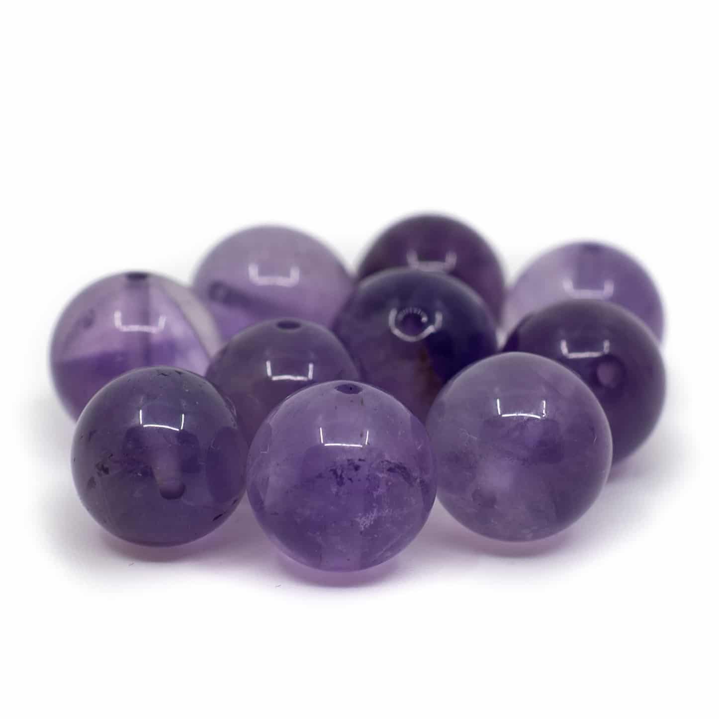 Edelstein Lose Perlen Amethyst - 10 St-ck (10 mm)