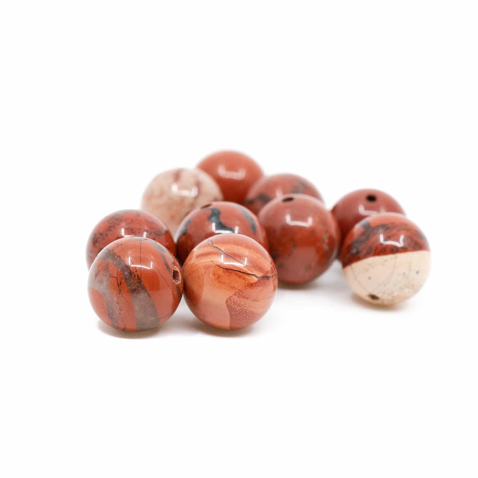 Edelstein Lose Perlen Roter Jaspis - 10 St-ck (10 mm)