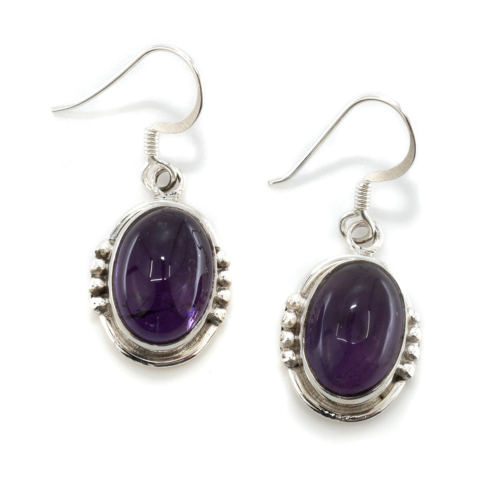 Edelstein-Ohrringe Amethyst 925 Silber Melha