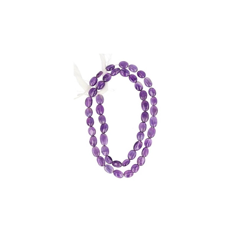 Edelstein Perlen-Strang Amethyst Oval (8 mm)