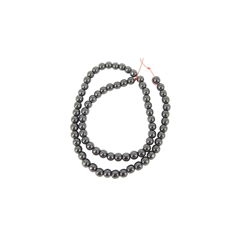 Edelstein Perlen-Strang H-matit Magnetische Perlen (6 mm)