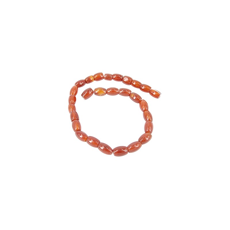 Edelstein Perlen-Strang Karneol Oval dunkel (11 mm)