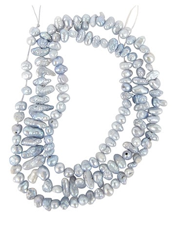 Edelstein Perlen-Strang Perl blau (3 mm)