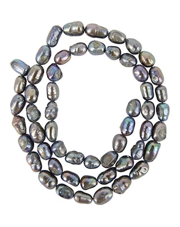 Edelstein Perlen-Strang Perle grau (5 mm)