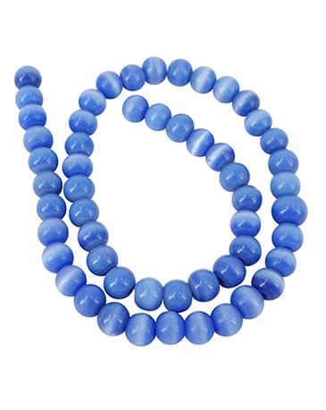 Edelstein Perlen-Strang Perlmutt blaue Perlen - gef-rbt (7 mm)