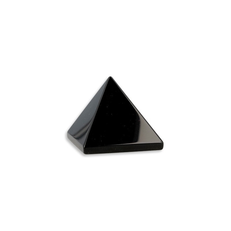 Edelstein Pyramide Obsidian schwarz (25 mm)