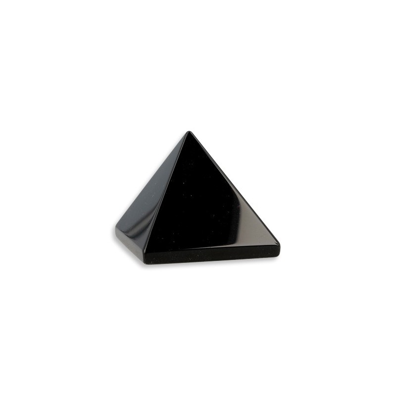 Edelstein Pyramide Obsidianschwarz (40 mm)
