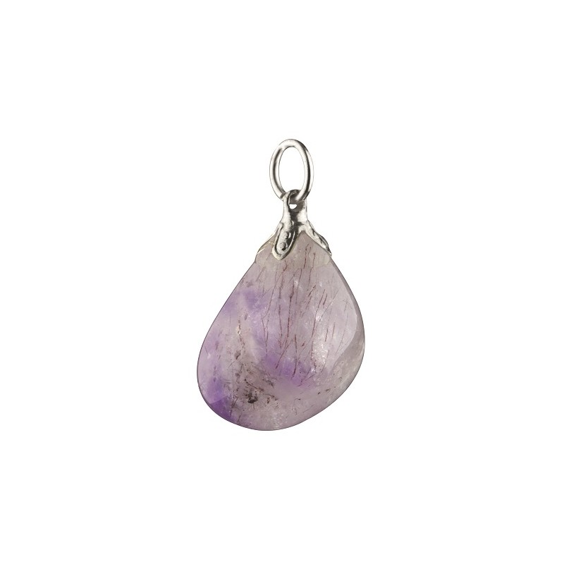 Edelsteinanh-nger Amethyst - H-matitquarz unter Schmuck - Edelstein-Anh?nger - Polierte Anh?nger