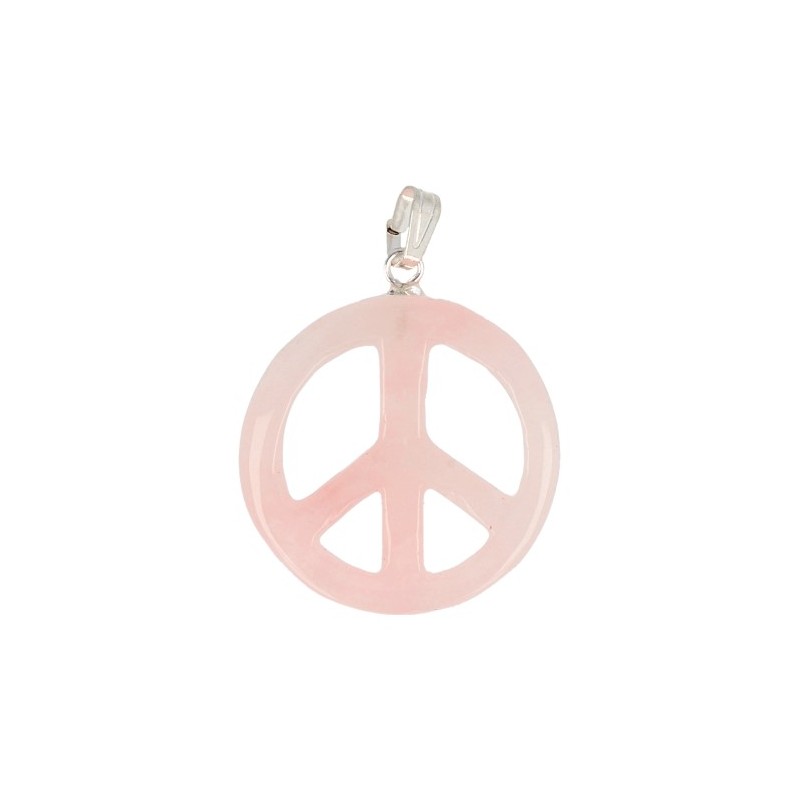 Edelsteinanh-nger Peace Pink Quarzglas