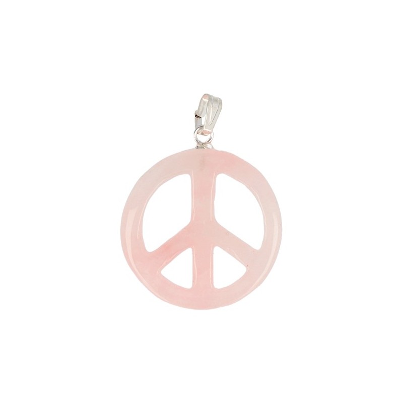 Edelsteinanh-nger Peace Pink Quarzglas unter Schmuck - Boho Schmuck - Boho Anh?nger - Schmuck - Edelstein-Anh?nger - Peace Anh?nger