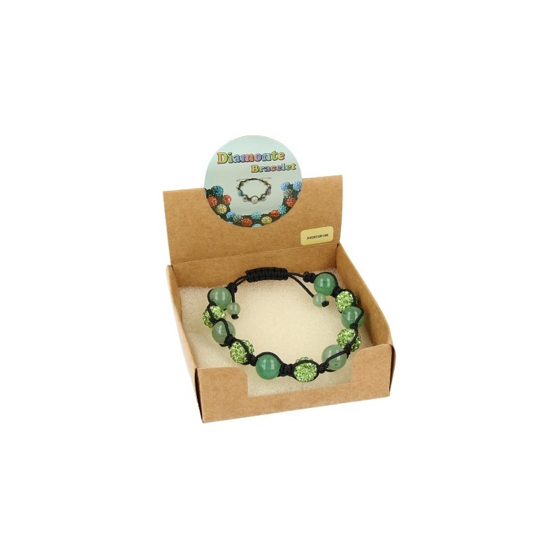 Edelsteine Shamballa Armband Aventurin gr-n