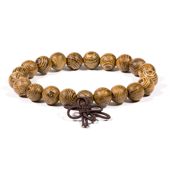 Elastisches Mala-Armband aus Weng-Holz