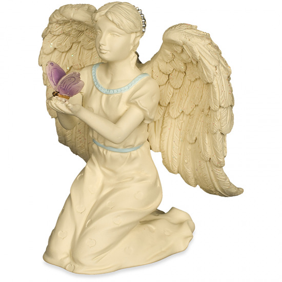 Engelsfigur mit Schmetterling und bunten Akzenten - 10 cm unter Spiritualit?t - Gl?ck & Schutz - Engel Produkte - Home & Living - Spirituelle Figuren - Engelfiguren