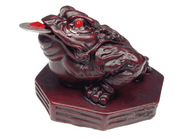 Feng Shui Frosch Gl-cksbringer rot (8 cm)