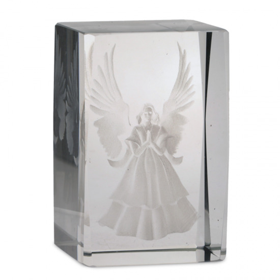 Feng Shui Kristall - gesegneter Engel (rechteckig- gel-sert)