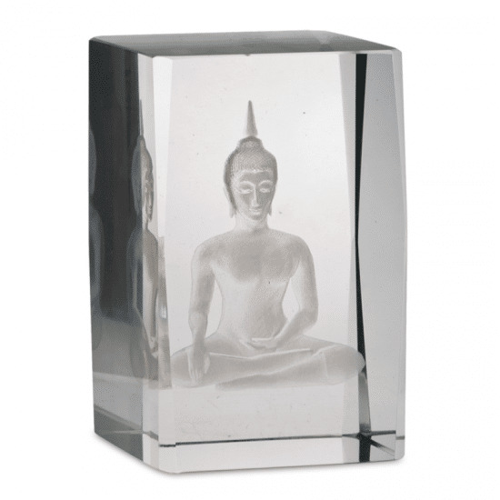 Feng Shui Kristall - Thai Buddha (rechteckig- gel-sert)