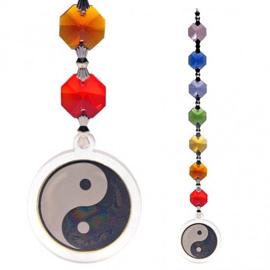 Feng Shui - Yin Yang Kristall Kette Anh-nger