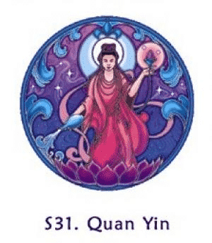 Fensteraufkleber Quan Yin 10686