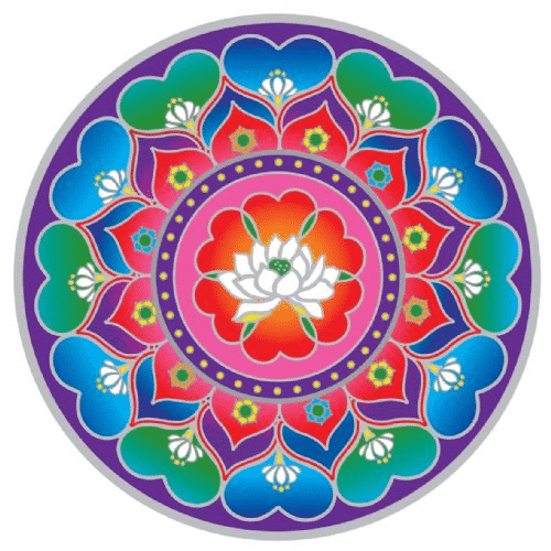 Fensterbild Lotus Heart Mandala