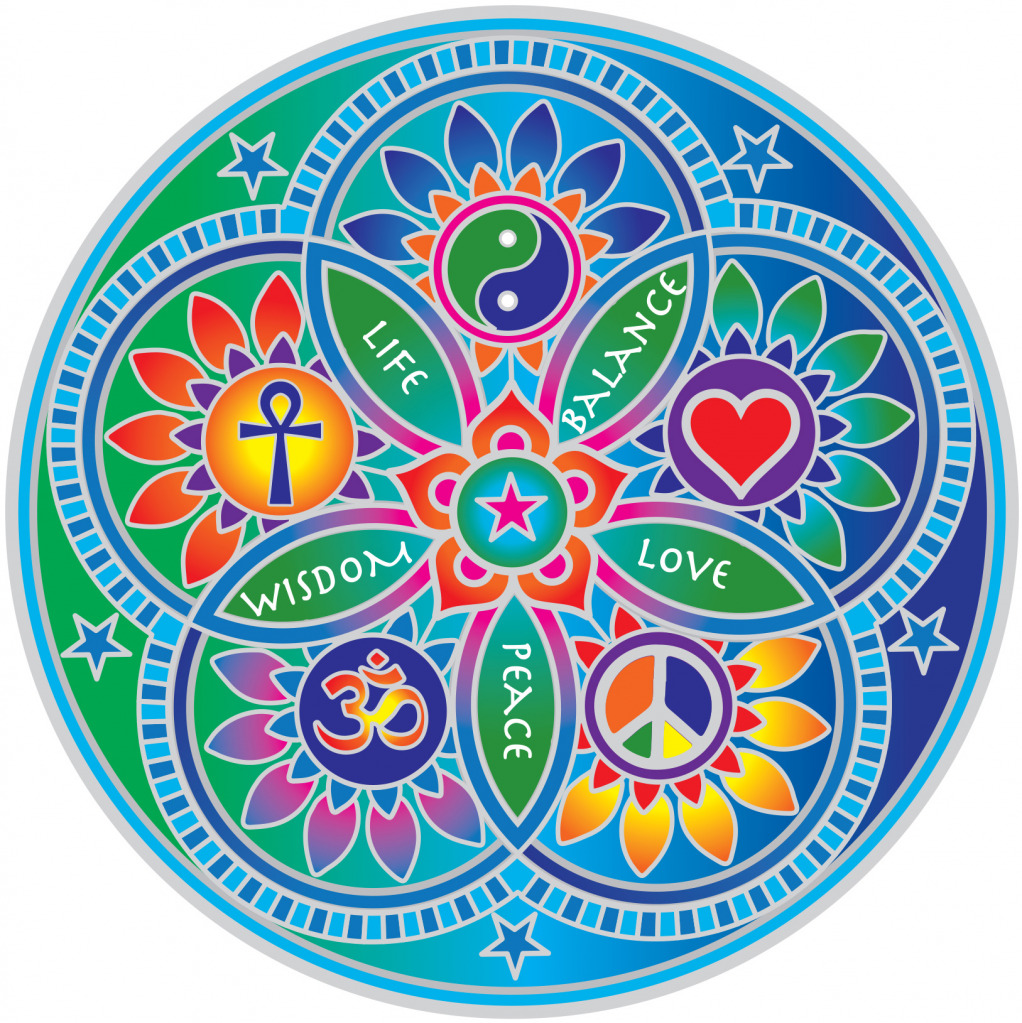 Fensterbild Mandala Lebende Energie