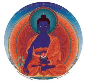 Fensterbild Medizin Buddha