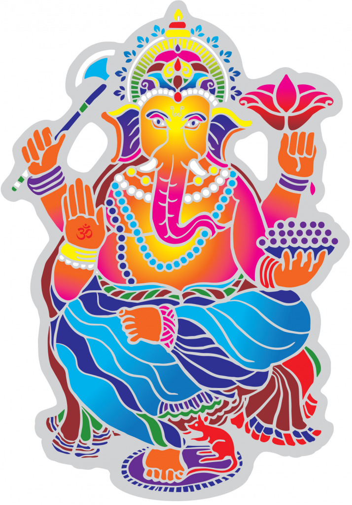 Fensterbild Tanzender Ganesha