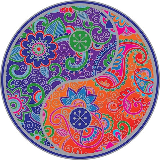 Fensterbild Yin Yang Mandala