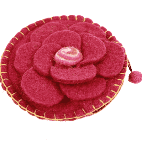 Filz Malatasje Blume rosa mit Rei-verschluss