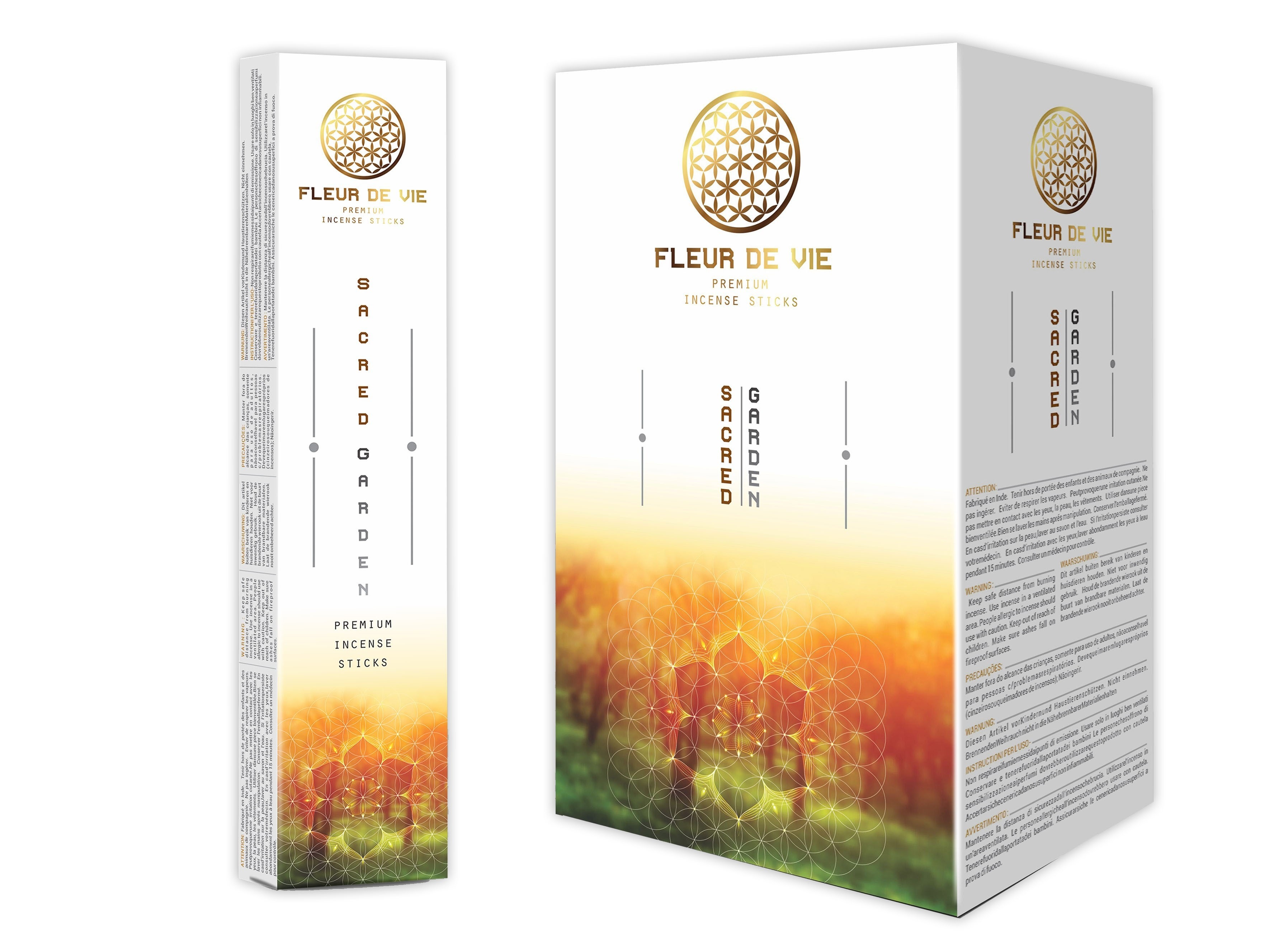 Fleur de Vie Weihrauch Sacred Garden (12 Packungen - 15 Gramm)