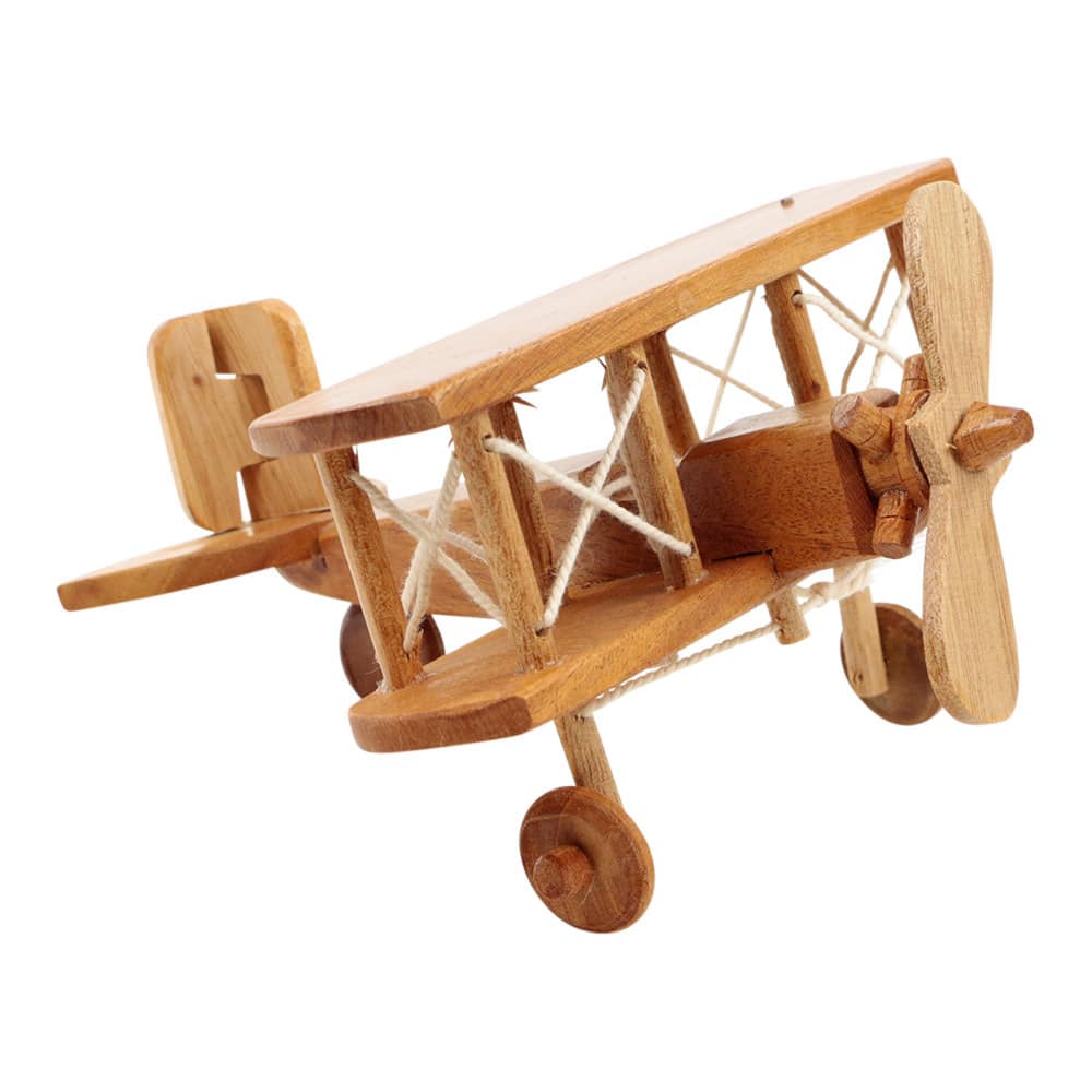 Flugzeug aus Holz (22 cm)