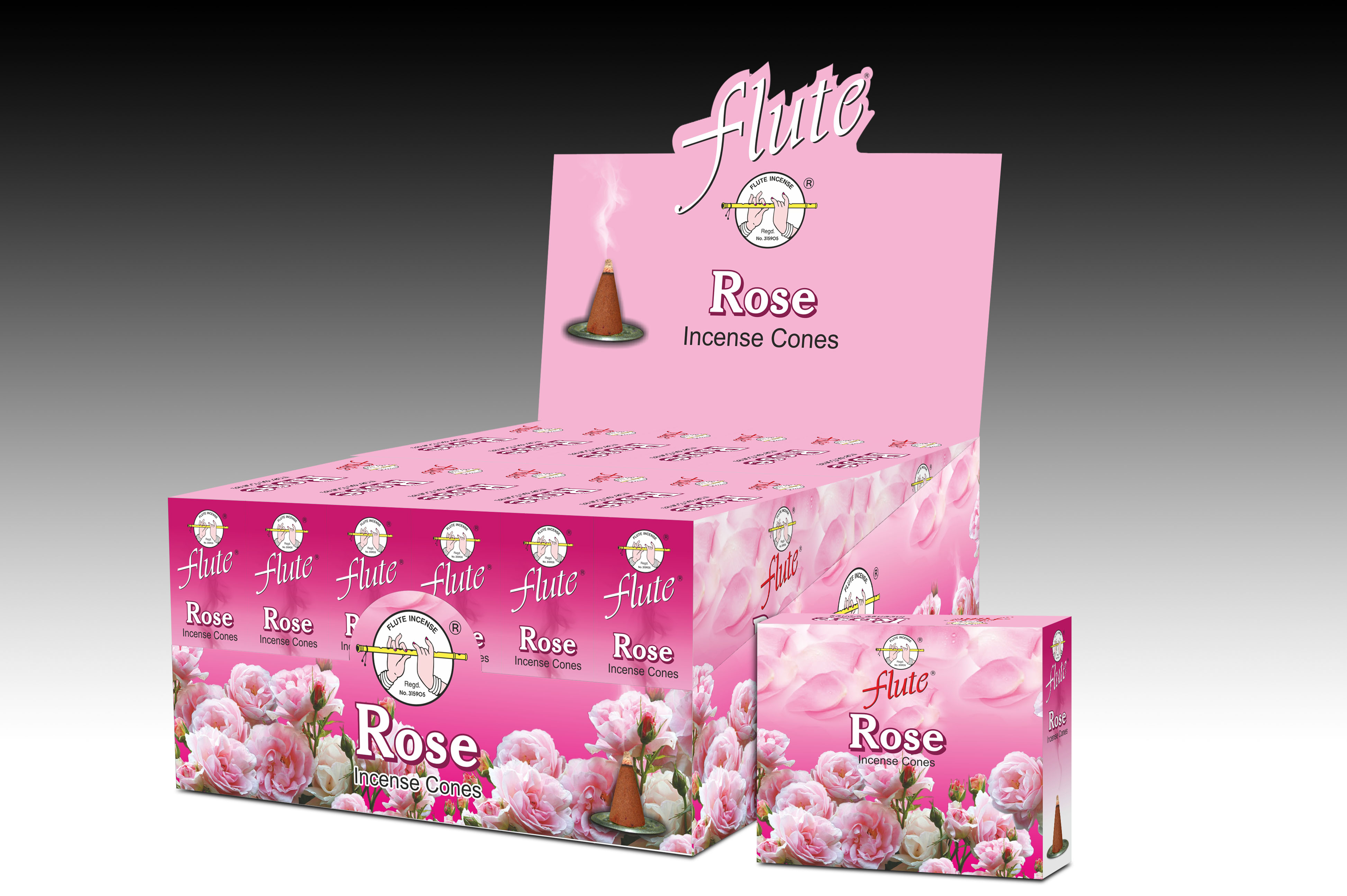 Flute Raucherkegel Rose (12 Packungen mit 10 Kegel) unter Weihrauch - Weihrauchmarken - Flute Weihrauch - Weihrauch - Weihrauch Arten - Weihrauch R?ucherkegel