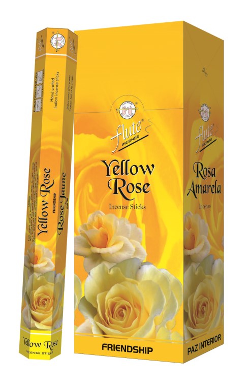 Flute Weihrauch Gelbe Rose (6er Pack)