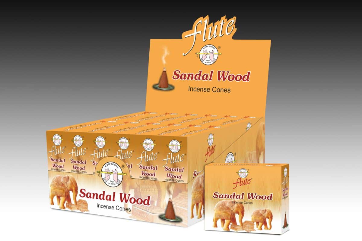 Flute Weihrauchkegel Sandelholz (6er Pack)