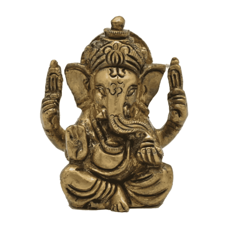 Ganesh Messing Miniatur - 5 cm