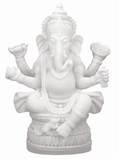 Ganesha Figur weiss - 17 cm