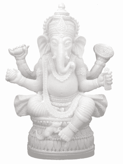 Ganesha Figur weiss - 17 cm unter Home & Living - Spirituelle Figuren - Hinduistische G?tterfiguren - Home & Living - Spirituelle Figuren - Ganesha Figuren