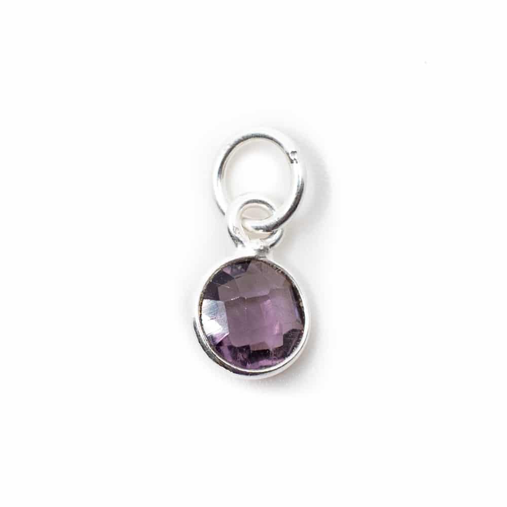 Geburtsstein-Anh-nger Februar Amethyst 925 Silber (6 mm)