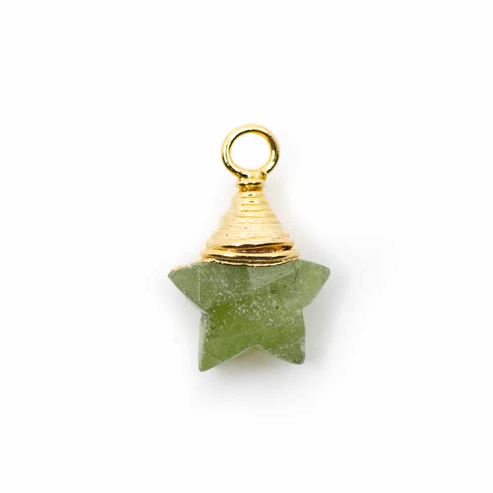 Geburtsstein-Anh-nger Stern August Peridot 925 Silber (10 mm)