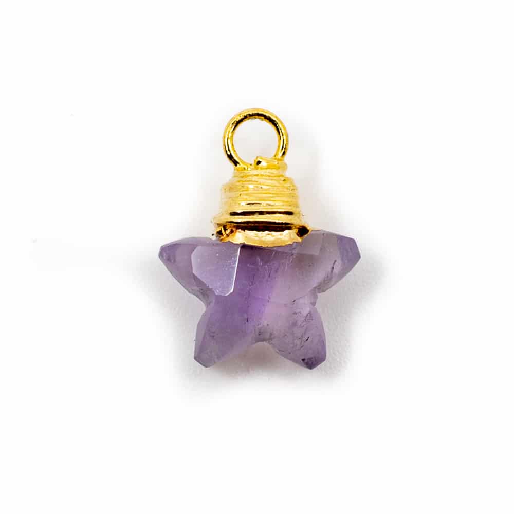 Geburtsstein-Anh-nger Stern Februar Amethyst 925 Silber (10 mm)