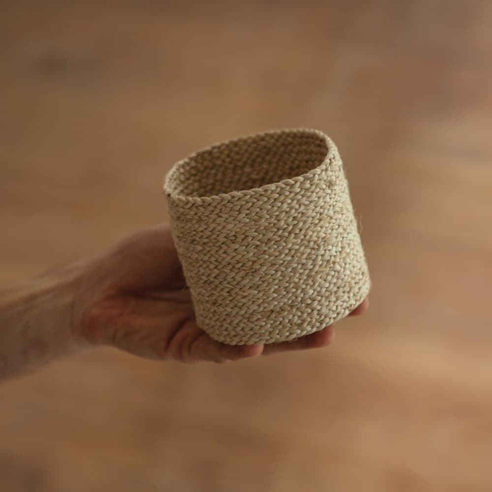 Geflochtener Korb Jute (17 x 15-5 cm)