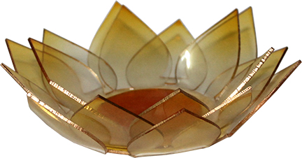 Gelber Lotusbl-ten Teelichthalter (Solar Plexus)