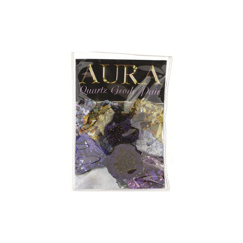 Geode Aura Quartz Purple Display Set (1 St-ck)