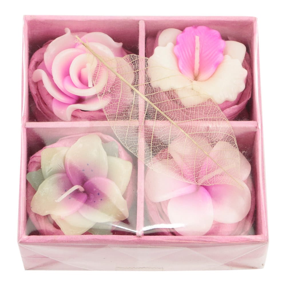 Geschenkpackung Kerzen Rosa (4er Set)