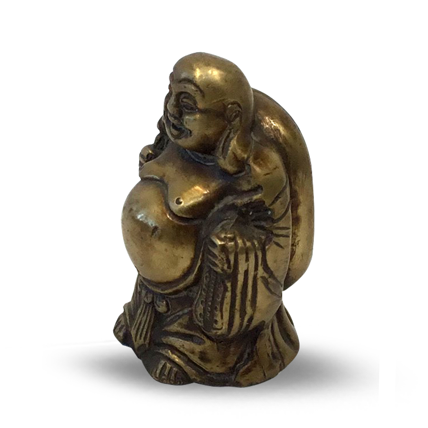 Gl-cklicher Buddha - 12 cm unter Home & Living - Spirituelle Figuren - Buddha Figuren - Spiritualit?t - Gl?ck & Schutz - Gl?ckspuppen